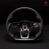 Revolve carbon fiber Flat Customized Sport Steering Wheel 2017-22 RS A S 3 4 5 - revolvesteering